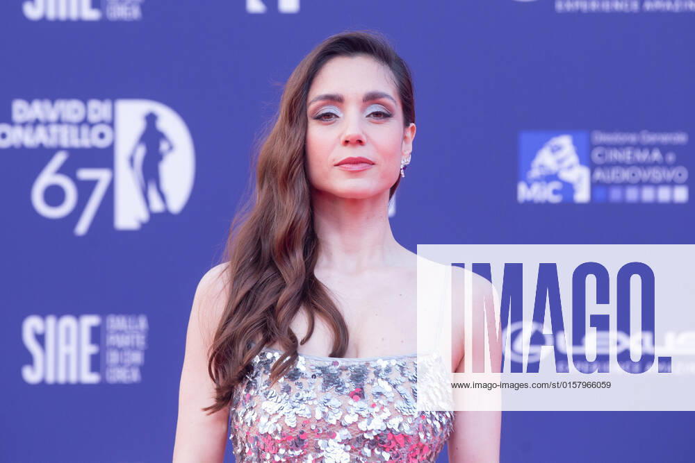 Verleihung des David di Donatello-Preises 2022 in Rom Italy: Red Carpet of David di Donatello 2022 Awards ceremony Cristiana Dell Anna attends the red carpet of David di Donatello 2022 awards ceremony in Rome Rome Italy