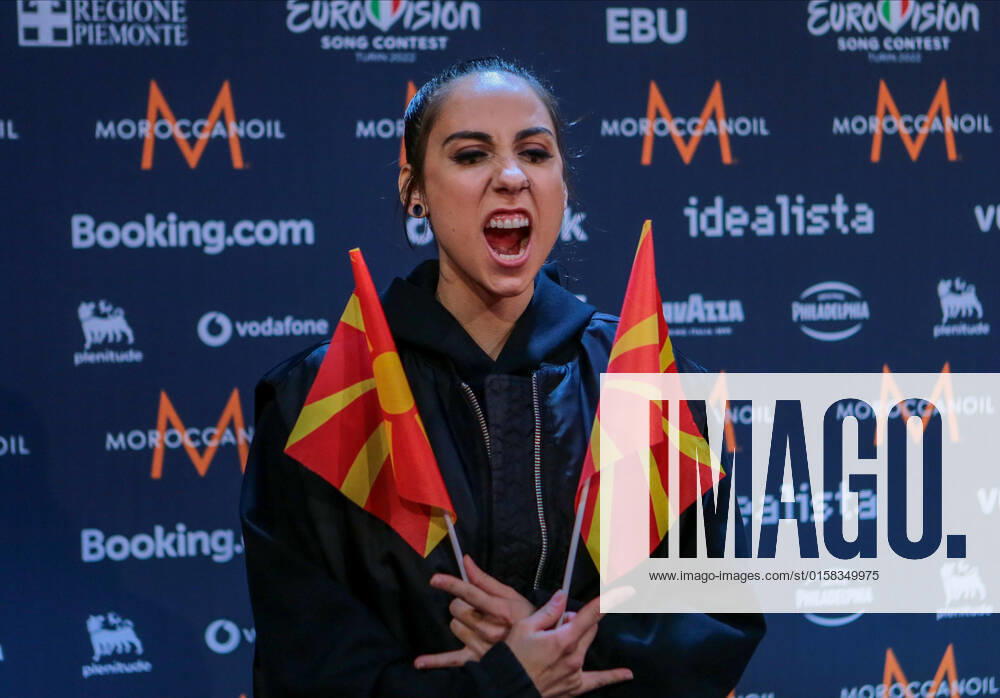Andrea (Circles) North Macedonia during the Eurovision Song Contest 2022, artists press conference, on 05 May 2022, at Pala Alpitour in Turin, Italy. Photo Nderim KACELI