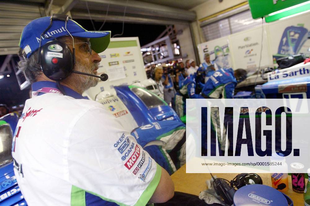 Teamchef Henry Pescarolo (Frankreich Pescarolo Judd) nachdenklich Motorsport Herren 24 Stunden von Le Mans 2005, 24h, h, Stundenrennen, rennen, Langstrecke, Langstreckenrennen Einzelbild pan9799 LeMans Nachdenklichkeit,
