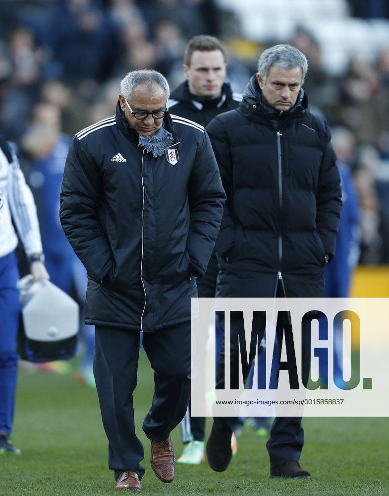 Fulham s Felix Magath looks on dejected at the final whsitle FC Fulham vs Chelsea FC London - Premier League - Craven Cottage - London - England - 01 03 2014 - .