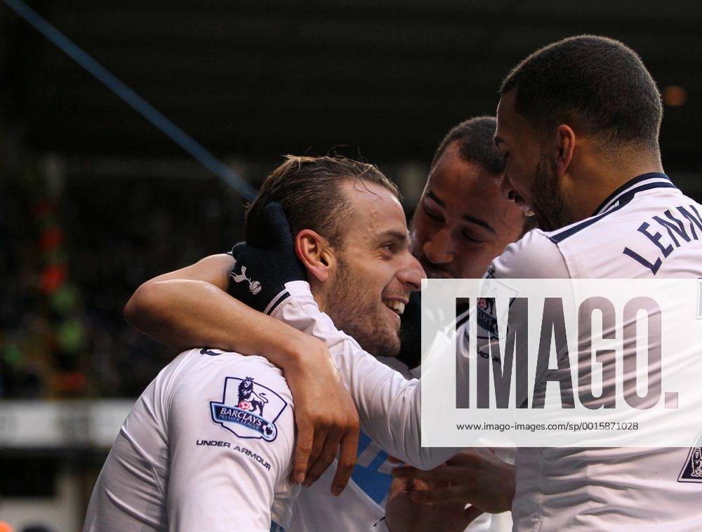 Tottenham s Roberto Soldado celebrates scoring his sides opening goal Tottenham vs Cardiff City - Premier League - White Hart Lane - London - England - 02 03 2014 - Pic David Klein Sportimage .