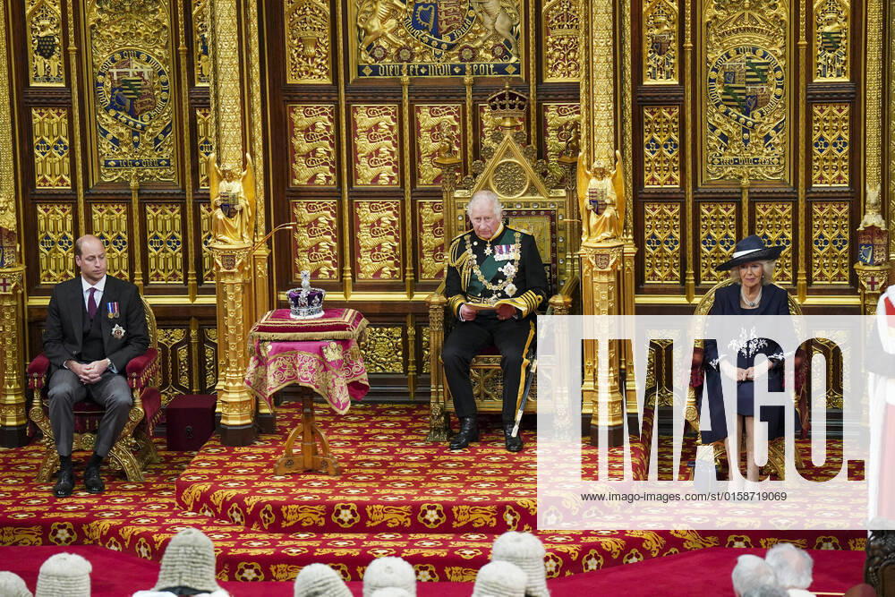 . 10 05 2022. London, United Kingdom. Prince Charles and Camilla and Prince William at the State Opening of Parliament in London. Queen Elizabeth II missed the ceremony for the first time in 59 years because of mobility issues . xi-Imagesx IIM-23390-0049