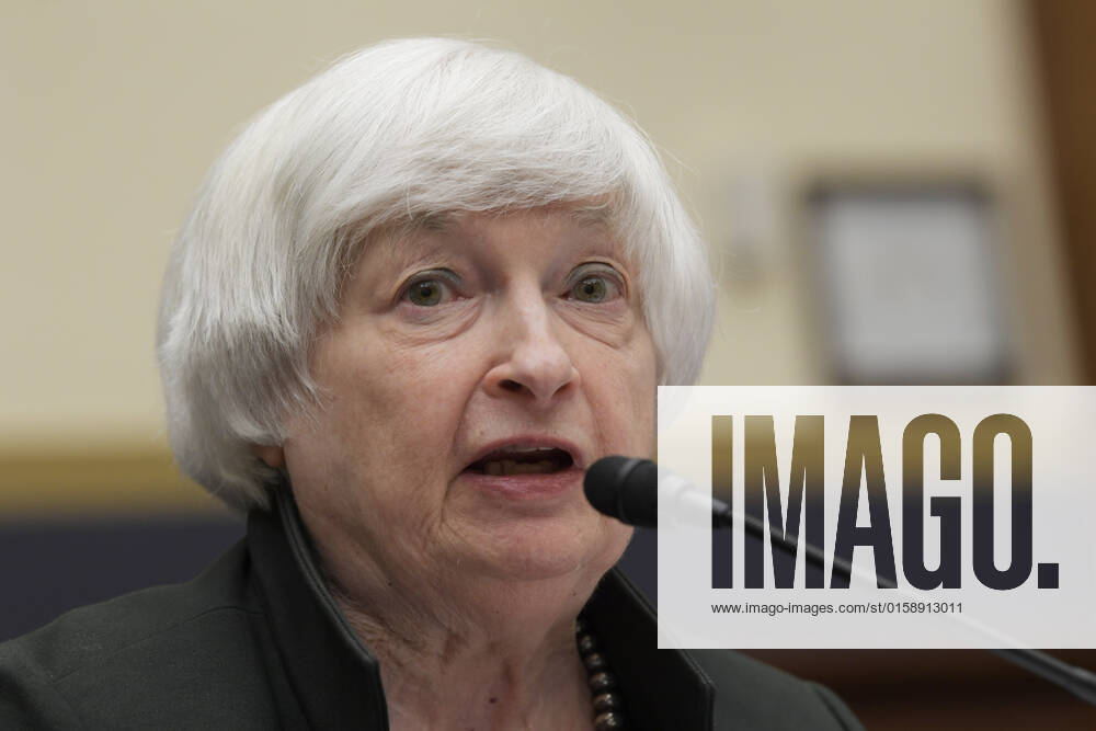 Secretary of the Treasury Janet Yellen testifies before the House Financial Services Full Committee during a hearing about The Annual Report of the Financial Stability Oversight Council at Rayburn HOB Capitol Hill in Washington DC, USA. Washington United States - ZUMAs197 20220512_zaa_s197_162
