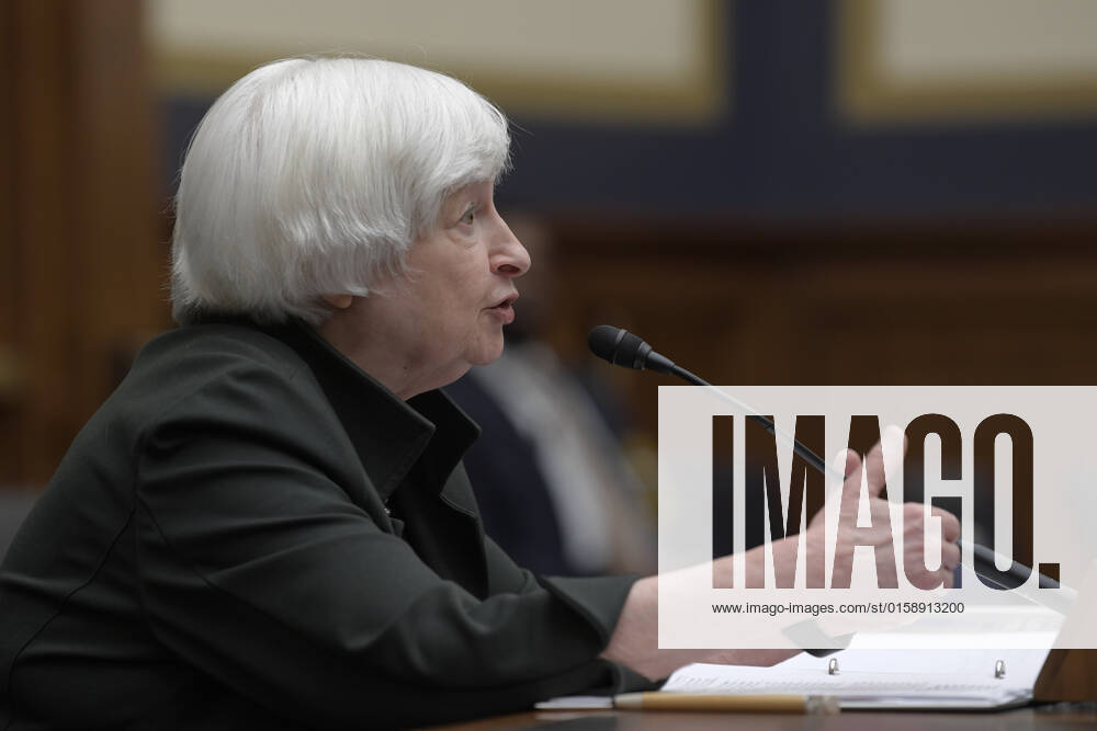 Secretary of the Treasury Janet Yellen testifies before the House Financial Services Full Committee during a hearing about The Annual Report of the Financial Stability Oversight Council at Rayburn HOB Capitol Hill in Washington DC, USA. Washington United States - ZUMAs197 20220512_zaa_s197_154