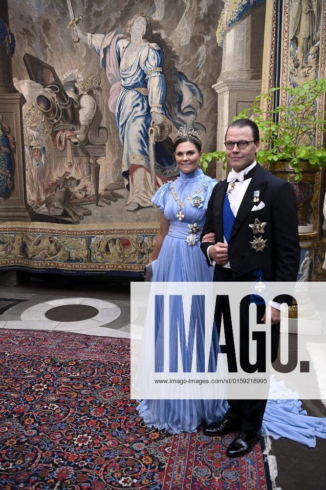 Crown Princess Victoria and Prince Daniel of Sweden attend the banquet at the Royal Castle in Stockholm, Sweden on May 17, 2022. President Niinistö is on a state visit to Sweden to strengthen the cooperation and bilateral relations of Finland and Sweden in the changing security policy situation. Stockholm Sweden