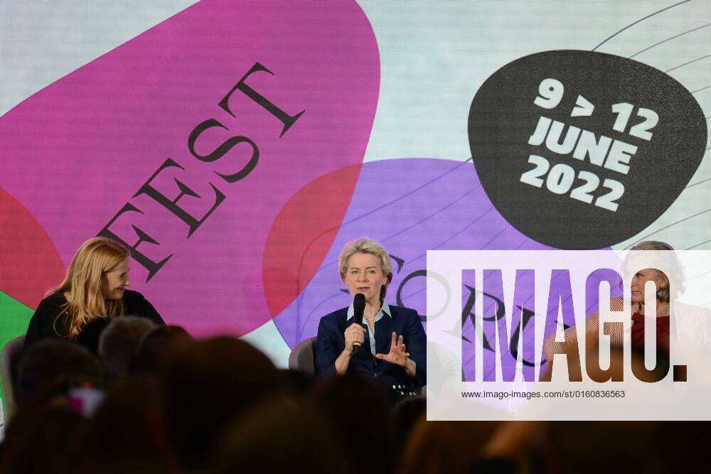 Ursula Von der Leyen at MAXXI in Rome for the New European Bauhaus Ursula von der Leyen, inside the MAXXI museum during the News Ursula Von der Leyen at MAXXI in Rome for the New European Bauhaus on June 09, 2022 at the MAXXI Museum in Rome, Italy Rome Italy