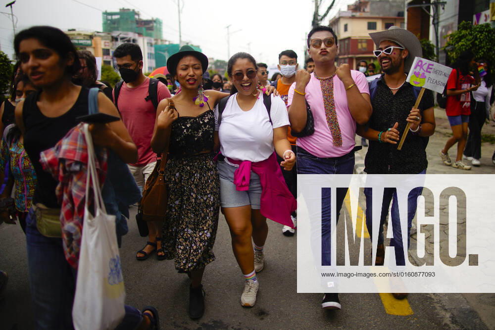 Hundreds of people from the LGBTIQ community participate in NepalÃ¢â‚¬â ¢s pride parade month to celebrate their identities in Kathmandu, Nepal on Saturday, June 11, 2022. Kathmandu Nepal - ZUMAg200 20220611_zap_g200_010