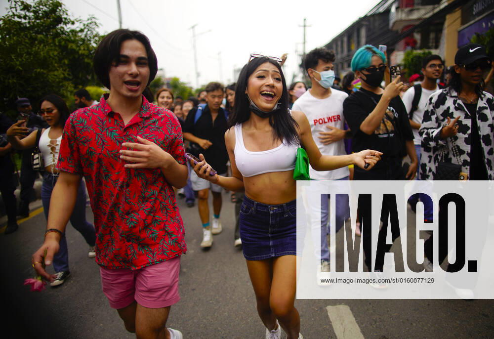 Hundreds of people from the LGBTIQ community participate in Nepalâ€⠢s pride parade month to celebrate their identities in Kathmandu, Nepal on Saturday, June 11, 2022. Kathmandu Nepal - ZUMAg200 20220611_zap_g200_008