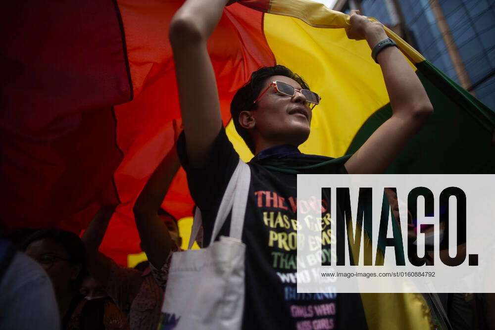 Hundreds of people from the LGBTIQ community participate in Nepalâ€⠢s pride parade month to celebrate their identities in Kathmandu, Nepal on Saturday, June 11, 2022. Kathmandu Nepal - ZUMAg200 20220611_zap_g200_002