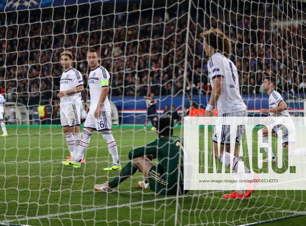 Chelsea s John Terry looks on dejected after David Luiz scores an own goal to put PSG 2-1 up Paris Saint Germain PSG vs Chelsea FC London London London - Champions League - .