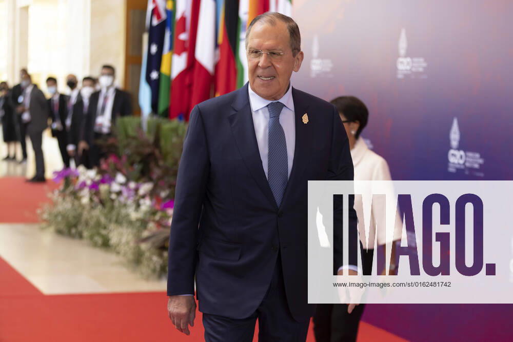 Sergej Lawrow, Aussenminister von Russland, nimmt am G20 Aussenministertreffen in Nusa Dua auf Bali Indonesien, teil. Nusa Dua Indonesien