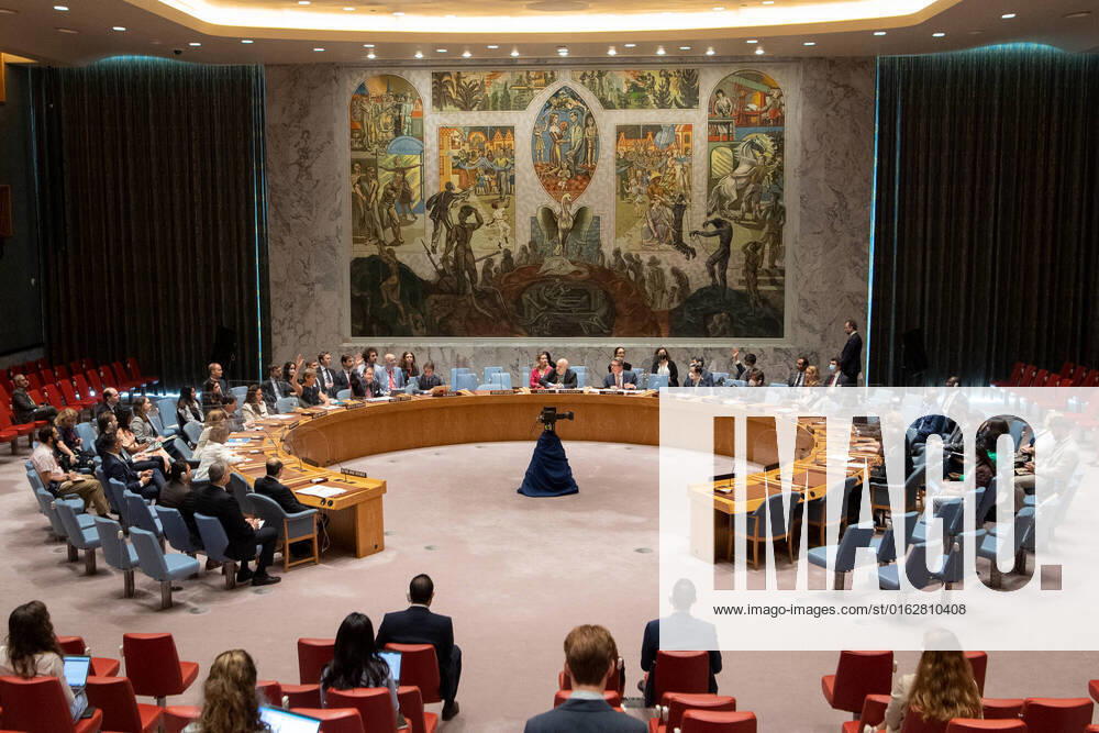 (220713) -- UNITED NATIONS, July 13, 2022 -- The United Nations Security Council holds a meeting at the UN headquarters in New York July 12, 2022. The UN Security Council on Tuesday adopted a resolution to re-authorize cross-border aid deliveries into Syria for six months. ( Handout via Xinhua) UN-SECURITY COUNCIL-SYRIA-CROSS-BORDER AID EskinderxDebebe UNxPhoto