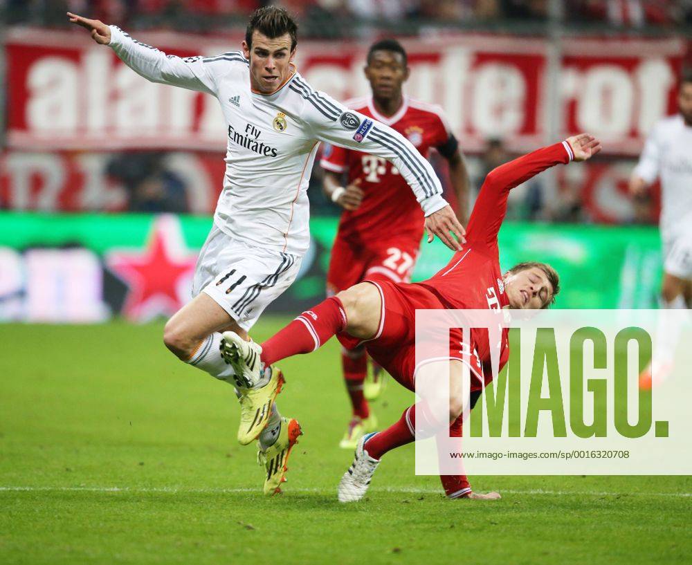 München, Fussball Männer, UEFA Champions League, Saison 2013 2014, Halbfinale Rückspiel, FC Bayern München vs Real Madrid CF 29.04.2014, München Arena München Gareth Bale, Real Madrid, Toni Kroos, FC Bayern