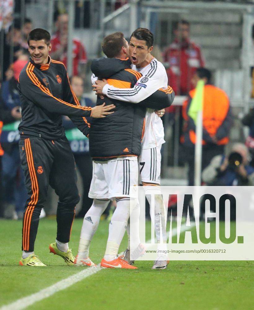 München, Fussball Männer, UEFA Champions League, Saison 2013 2014, Halbfinale Rückspiel, FC Bayern München vs Real Madrid CF 29.04.2014, München Arena München Christiana Ronaldo, Real Madrid, Aktion, jubel,