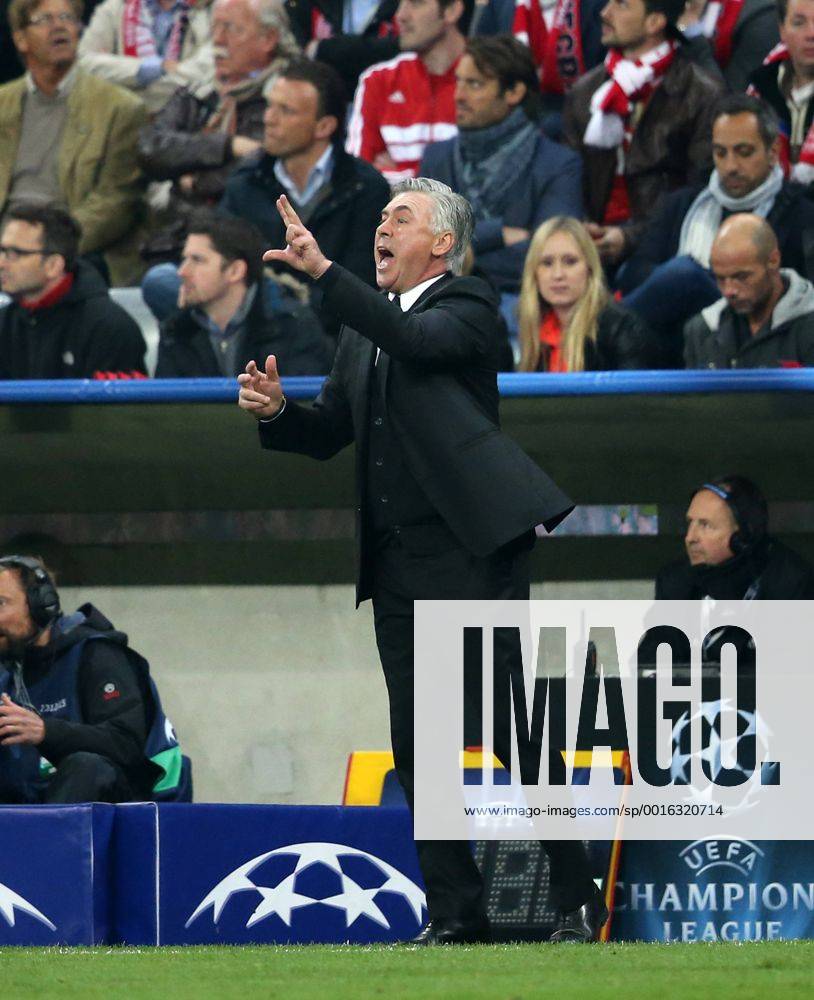 München, Fussball Männer, UEFA Champions League, Saison 2013 2014, Halbfinale Rückspiel, FC Bayern München vs Real Madrid CF 29.04.2014, München Arena München ,Carlo Ancelotti,Trainer, Real Madrid,