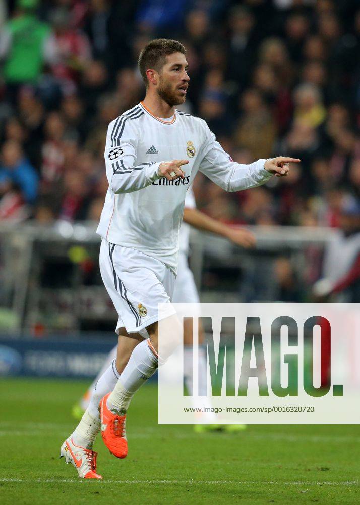 München, Fussball Männer, UEFA Champions League, Saison 2013 2014, Halbfinale Rückspiel, FC Bayern München vs Real Madrid CF 29.04.2014, München Arena München Sergio Ramos, Real Madrid, Aktion, Einzelbild, Torjubel