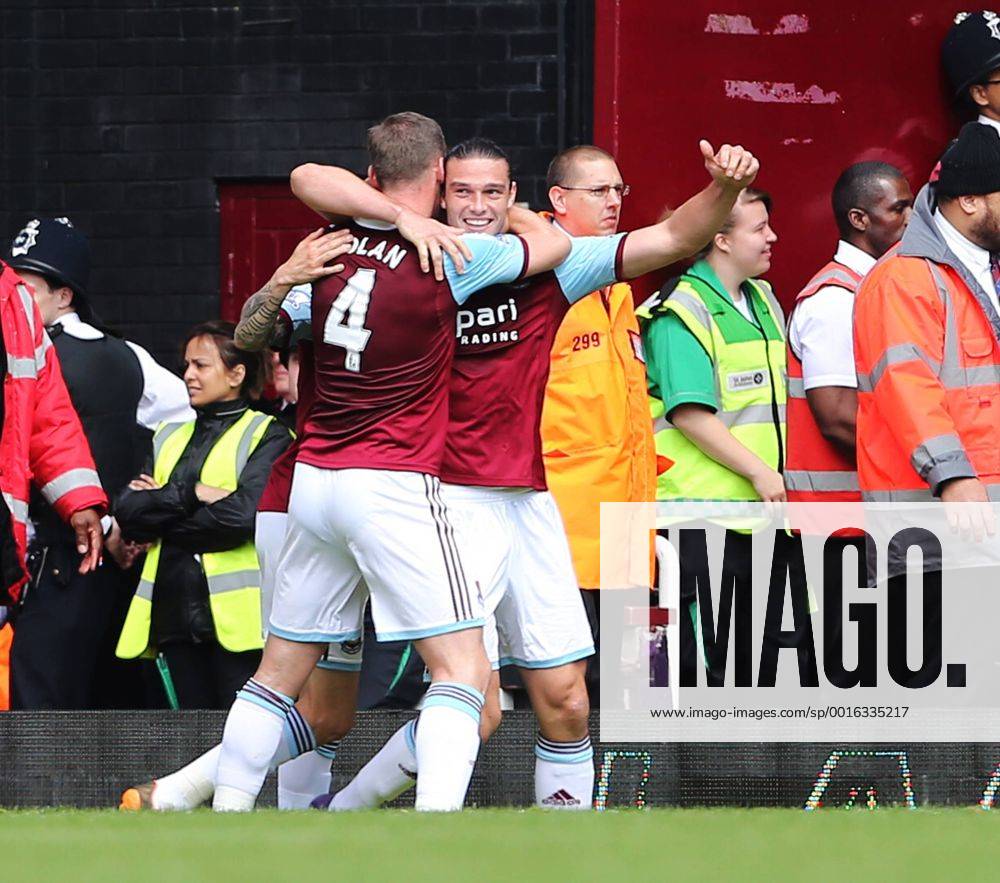 West Ham s Andy Carroll celebrates scoring his sides opening goal West Ham United vs Tottenham Hotspur - Barclays Premier League - Upton Park - London - UK - 03 05 2014 - .