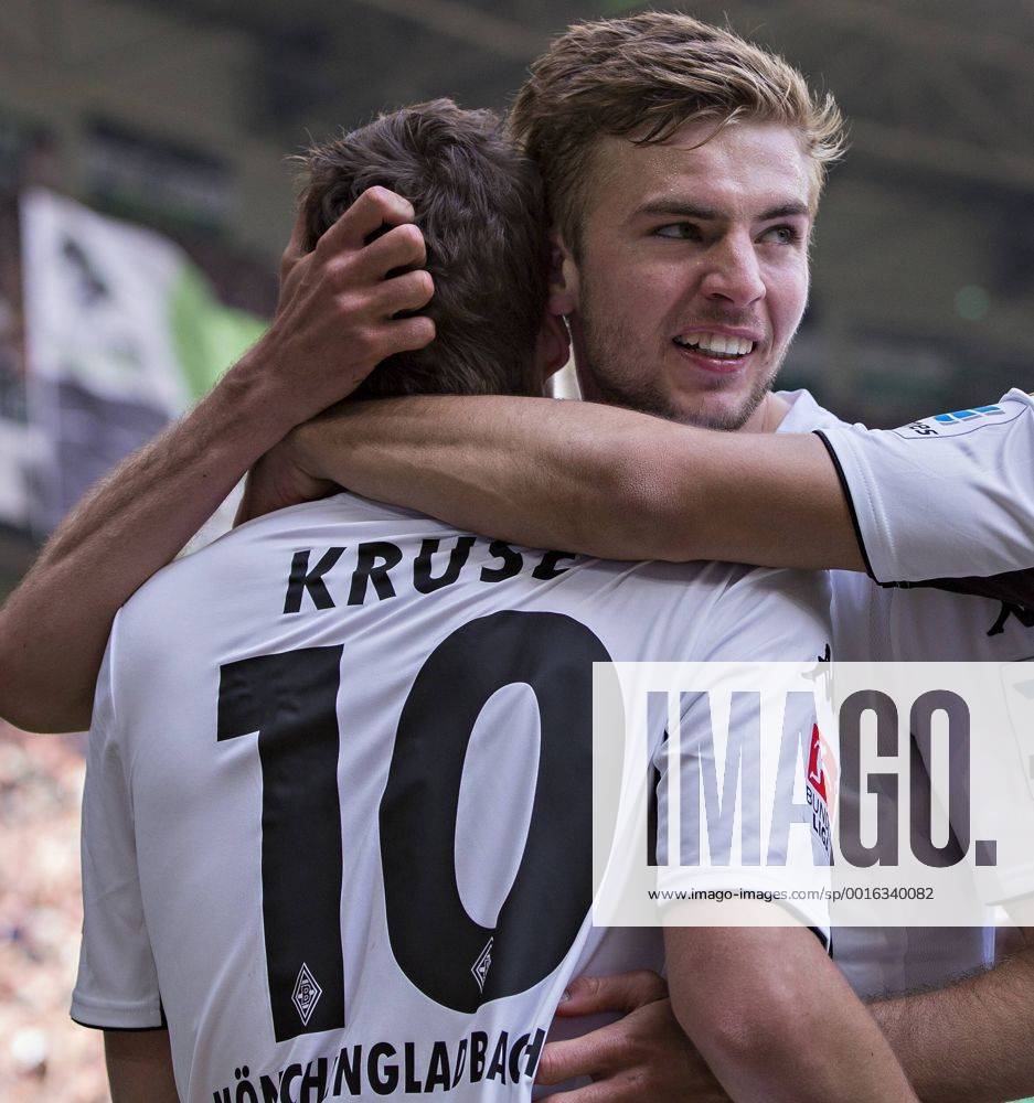 Mönchengladbach, 03.05.2014, Borussia Park Torjubel: Max Kruse (BMG), Christoph Kramer (BMG) VfL Borussia Mönchengladbach - FSV Mainz 05 mm