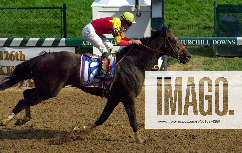 U.S. - KRT SPORTS STORY SLUGGED: DERBY KRT PHOTOGRAPH BY STEVE DESLICH (KRT203) LOUISVILLE, KENTUCKY May 6 - Jockey Kent Desormeaux rides Fusaichi Pegasus to victory in the 126th running of the Kentucky Derby at Churchill Downs in Louisville, Kentucky, Saturday. (LX) AP PL KD BL 2000 (Horiz) (Digital image) (smd) (Additional photos available on KRT Direct or Presslink Online) News Archive - May 6, 2000 - ZUMAm67