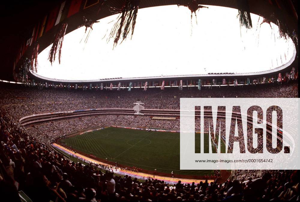 Das ausverkaufte Aztekenstadion vor dem Eröffnungsspiel der Weltmeisterschaft 1986 - Fußball WM Herren Weltmeisterschaft 1986, Nationalmannschaft, Nationalteam, Länderspiel, Gruppe A Totale Estadio Azteca, Aztekenstadion, Azteken Stadion Mexiko Stadt, Mexico City