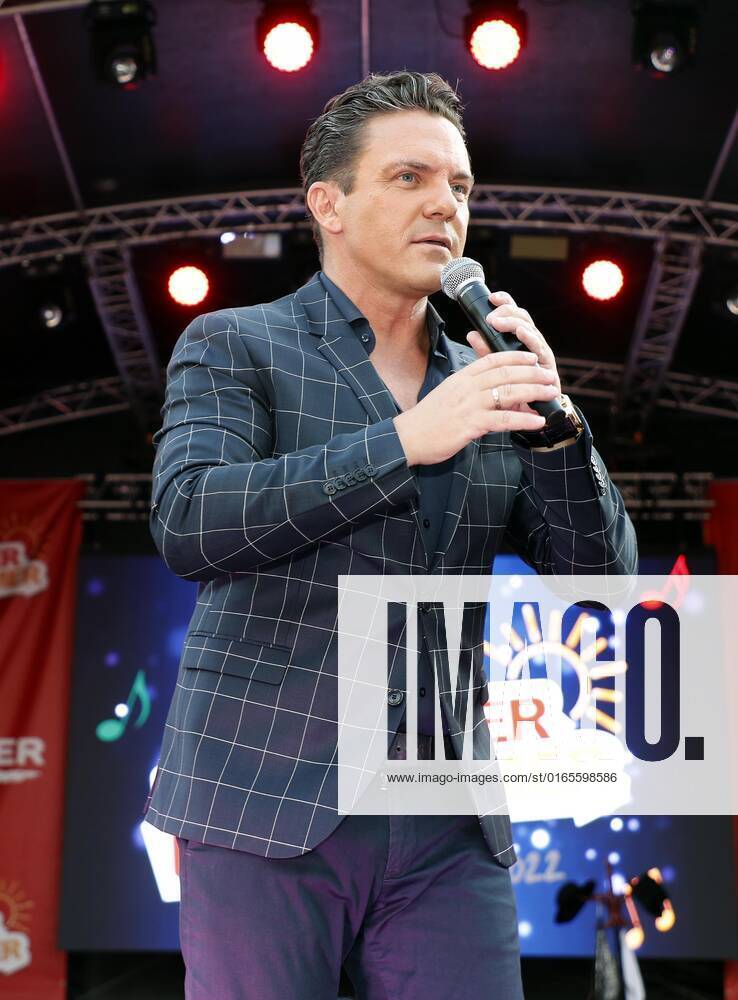 Stefan Mross bei der Schlager Radio Schlager Hammer Tour 2022 in Oranienburg.