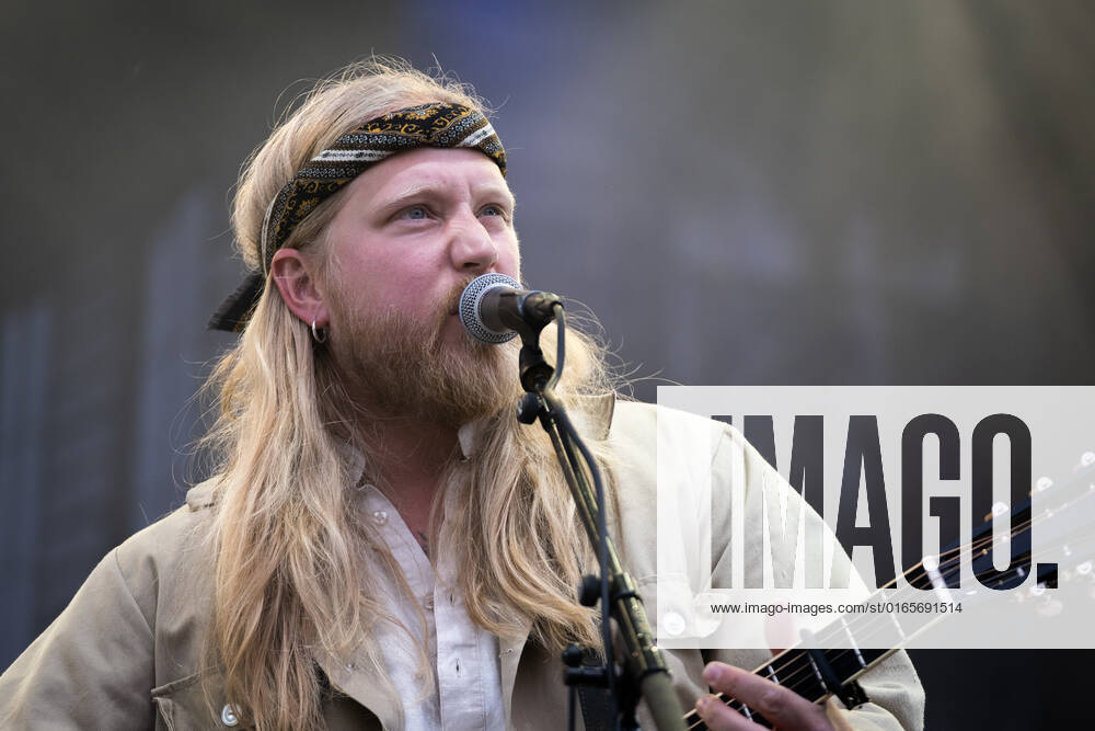 Jonas Brekke Trondheim, Norway. 13th, August 2022. The Norwegian singer and songwriter Jonas Brekke performs a live concert at Sverresborg Folkemuseum in Trondheim. Trondheim Norway
