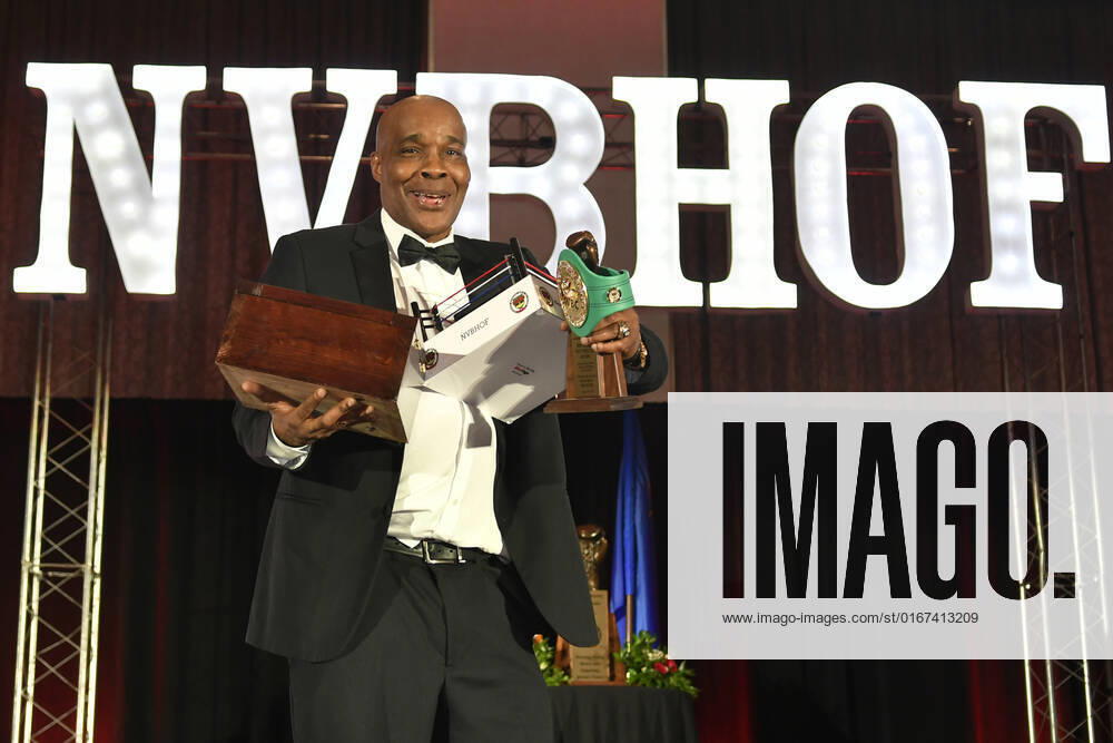 LAS VEGAS, NV - AUGUST 27: Michael Nunn at the Induction Ceremony & Dinner for the 2022 Nevada Boxing Hall Of Fame at Resorts World Las Vegas in Las Vegas,Nevada, on August 27, 2022.
