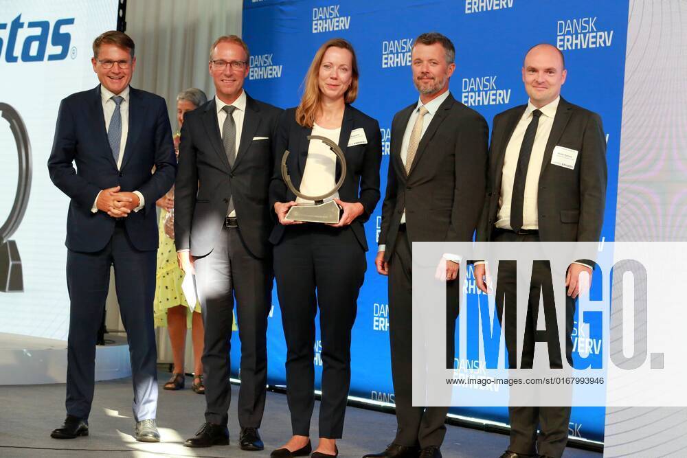 Copenhagen Prince Frederik presides over the presentation of the Danish Business Award in connection with the Danish business anniversary in the Oksnehallen. The Dansk Erhverv prize is awarded to one or more companies that alone or jointly have demonstrated green action and thus support the green transition. The prize includes DKK 100,000. Winner 2022. VESTA Â