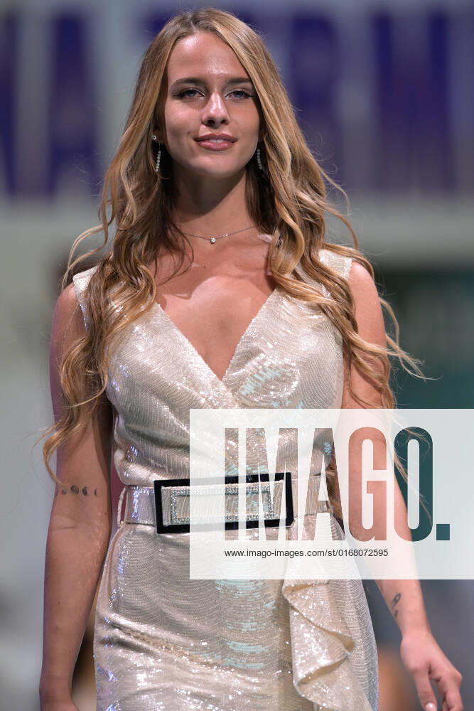 Italy: Miss Toscana 2022 Nicole Ninci during the finals of the beauty contest Miss Toscana 2022 in Casciana Terme. Casciana Terme Pisa Italy