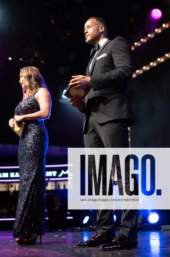 20220904 HERQUL GERMAN BOXING AWARDS BERLIN, GERMANY - SEPTEMBER 4 2022 : Andrej Mangold, Regina Halmich at - HERQUL GERMAN BOXING AWARDS on September 4, 2022 in Berlin, . Berlin Berlin Germany