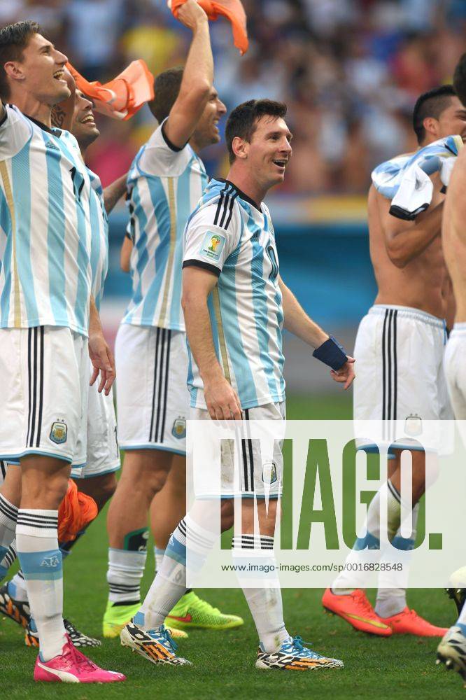 Lionel Messi (ARG), JULY 5, 2014 - Football Soccer : Lionel Messi of Argentina celebrates after winning the FIFA World Cup Brazil 2014 Quarter-finals match between Argentina 1-0 Belgium at Estadio Nacional in Brasilia, Brazil. NOxTHIRDxPARTYxSALES. (uzdb007031)