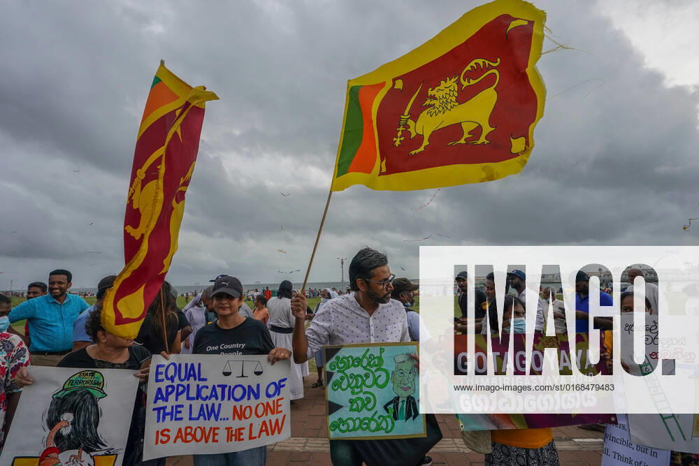 Protest In Colombo, Sri Lanka Anti-government protesters are chanting slogans at Galle Face. September 09, 2022 Colombo, Sri Lanka. This protest was held to demand the release of the activists who were imprisoned in the recent protests and to remember all those who died or were disabled during the recent protests. Apart from this, their main slogans were to demand not to increase the prices of goods. Colombo Sri Lanka