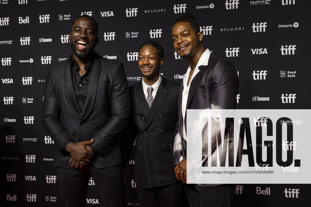 Toronto, ON, CAN: Shamier Anderson, left to right, Lemar Johnson and Stephan James arrive at the Toronto International Film FestivalöÄÃ s Tribute Award on Sunday, Sept. 11, 2022. Toronto CAN - ZUMAc35_ 20220911_zaf_c35_203