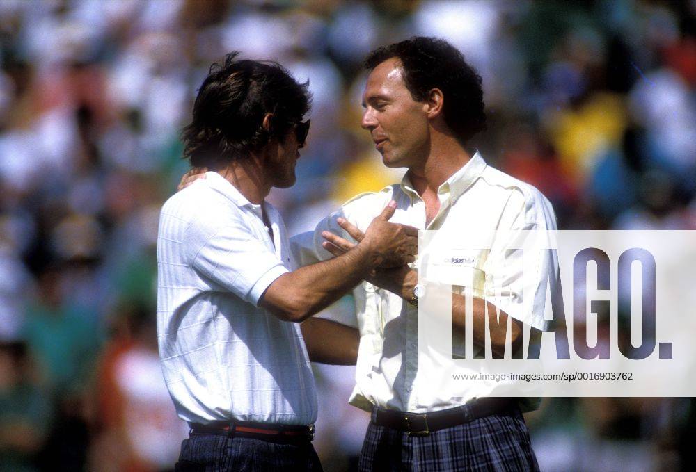 BECKENBAUER Franz Trainer Team_Deutschland mit Trainer Milutinivic FIFA Fussball Weltmeisterschaften 1986 in Mexiko