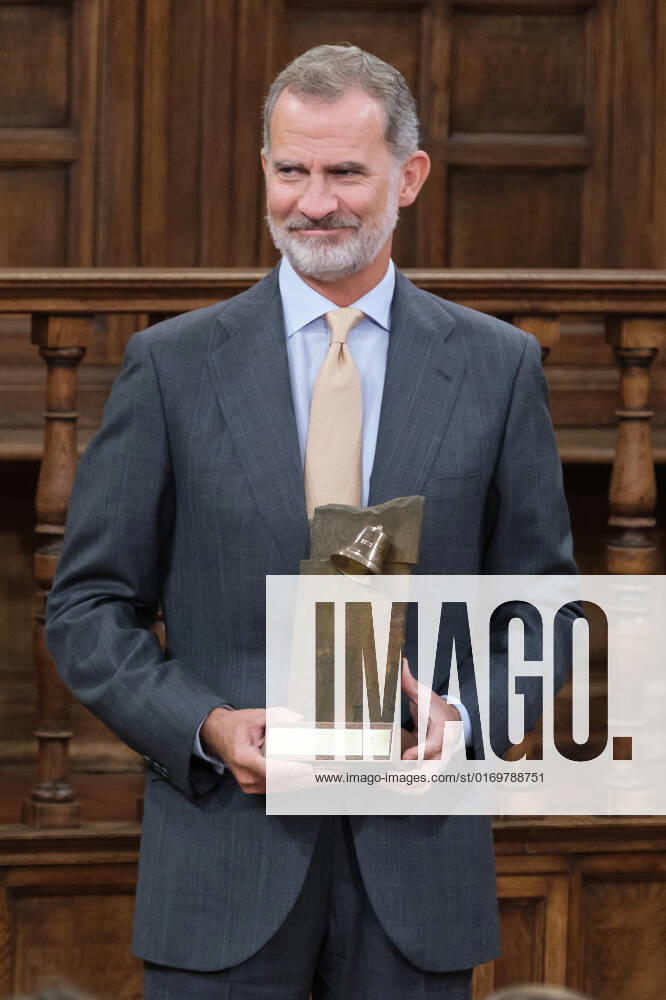 King Felipe VI of Spain seen during the delivery of the Camino Real Award on its fifth edition at the auditorium of the University of Alcala, in Alcala de Henares, Madrid. The Camino Real award has been granted by the Franklin Institute of the University of Alcala, which recognizes the professional work of Spaniards who in an outstanding and exemplary way project and enhance the positive image of Spain in the United States. The projection of the image of Spain in North America by the tennis player, means his triumph in the US Open (2019), as well as in previous editions of 2010, 2013, 2017 and in other tournaments played in North America. Madrid Spain - ZUMAs197 20220920_zaa_s197_106