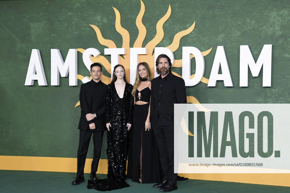 Bilder des Jahres 2022, Entertainment 09 September Entertainment Themen der Woche KW38 Rami Malek, Andrea Riseborough, David O. Russell, Margot Robbie und Christian Bale bei der Europapremiere des Kinofilms Amsterdam im Odeon Leicester Square. London