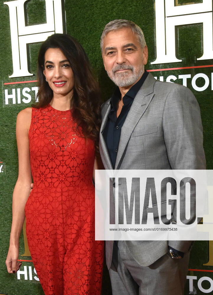 WASHINGTON, DC - SEPTEMBER 24: Amal Clooney and George Clooney at HISTORYTalks 2022: Your Place in History at DAR Constitution Hall in Washington, DC on September 24, 2022.