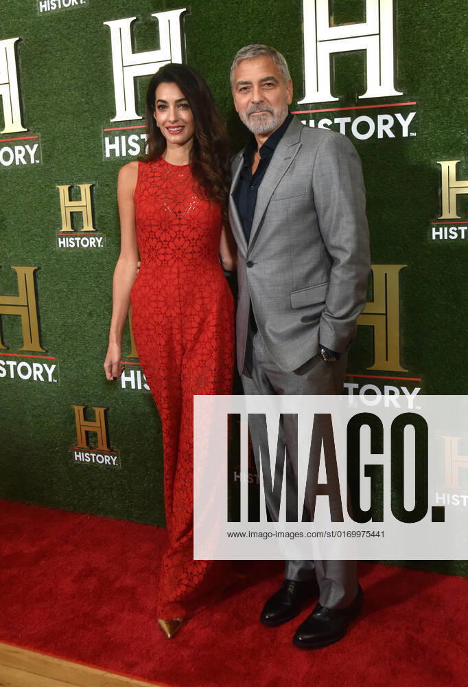 WASHINGTON, DC - SEPTEMBER 24: Amal Clooney and George Clooney at HISTORYTalks 2022: Your Place in History at DAR Constitution Hall in Washington, DC on September 24, 2022.