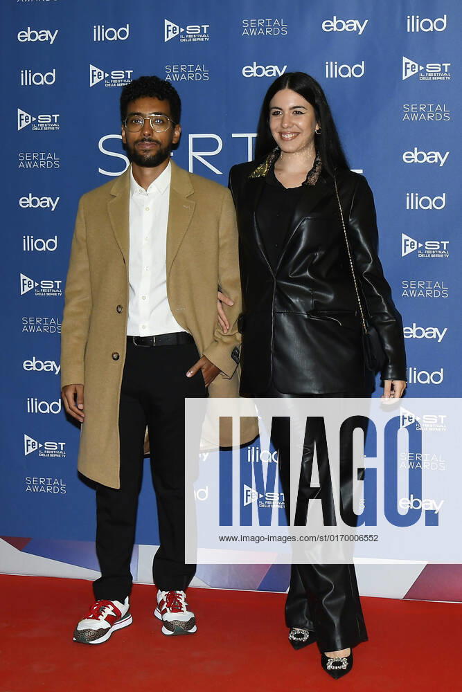 Foto IPP Mario Romano Milano 25 9 2019 red carpet Serial Awards 2022 nella foto Raissa Russi e Mohamed Ismail Bayed (Raissa e Momo) Italy Photo Press - World Copyright -SERIAL AWARD-
