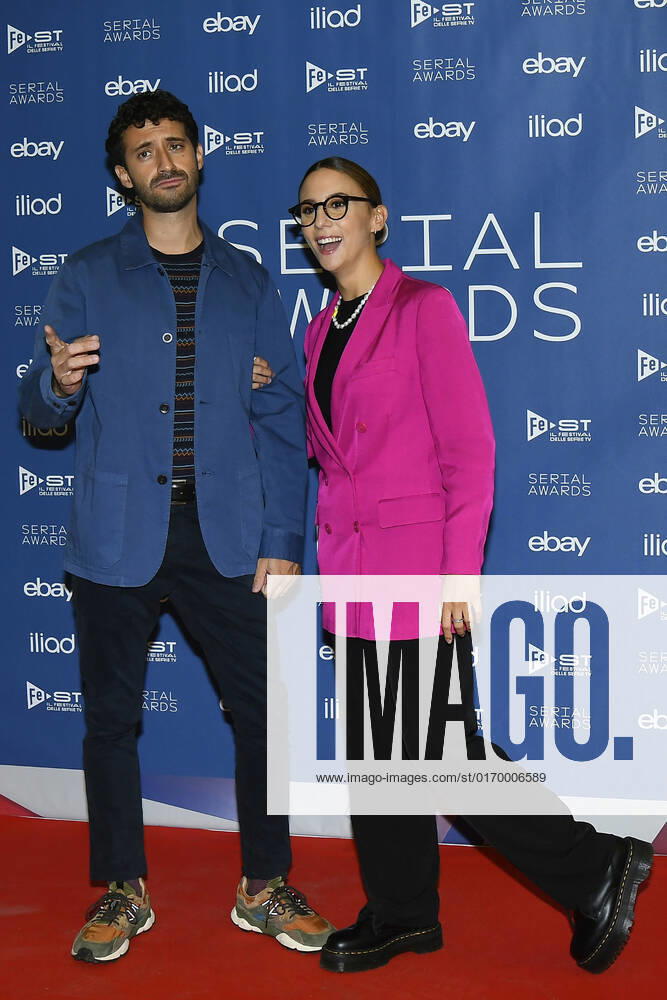 Foto IPP Mario Romano Milano 25 9 2019 red carpet Serial Awards 2022 nella foto Edoardo Ferrario ed Aurora Leone (The Jackal) Italy Photo Press - World Copyright -SERIAL AWARD-