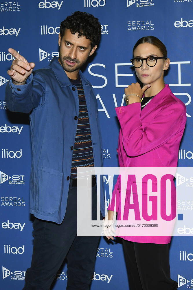 Foto IPP Mario Romano Milano 25 9 2019 red carpet Serial Awards 2022 nella foto Edoardo Ferrario ed Aurora Leone (The Jackal) Italy Photo Press - World Copyright -SERIAL AWARD-