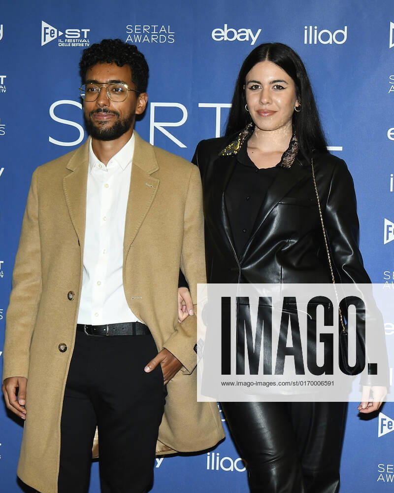 Foto IPP Mario Romano Milano 25 9 2019 red carpet Serial Awards 2022 nella foto Raissa Russi e Mohamed Ismail Bayed (Raissa e Momo) Italy Photo Press - World Copyright -SERIAL AWARD-