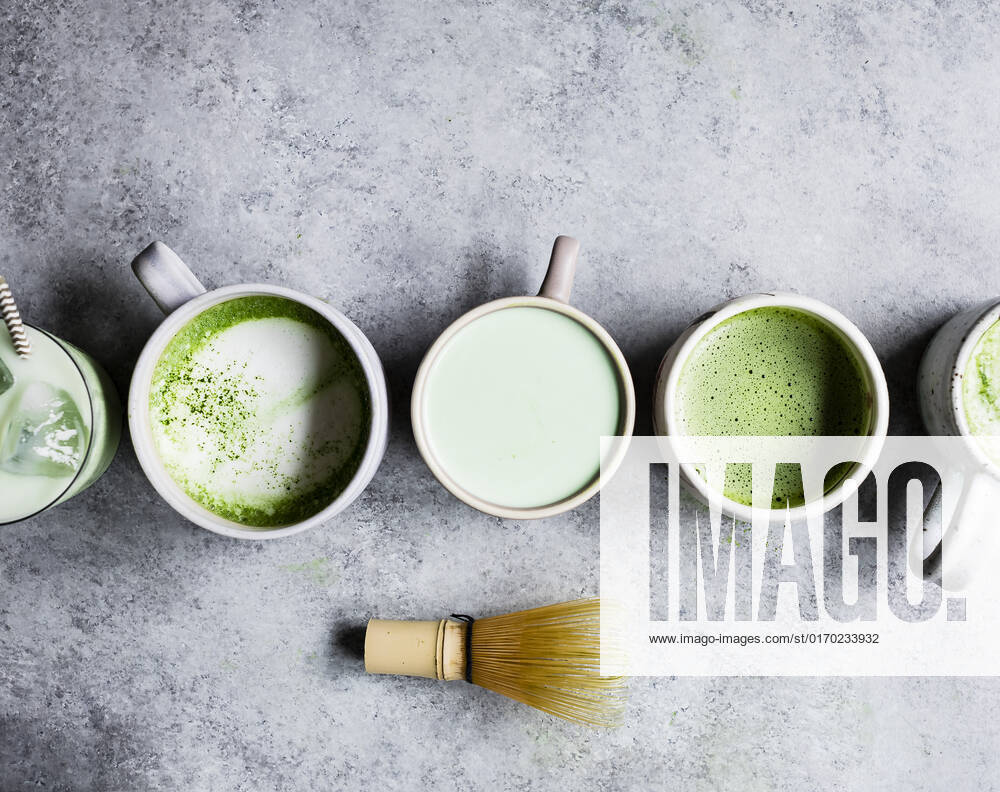 Making a matcha tea and matcha latte Making a matcha tea and matcha latte