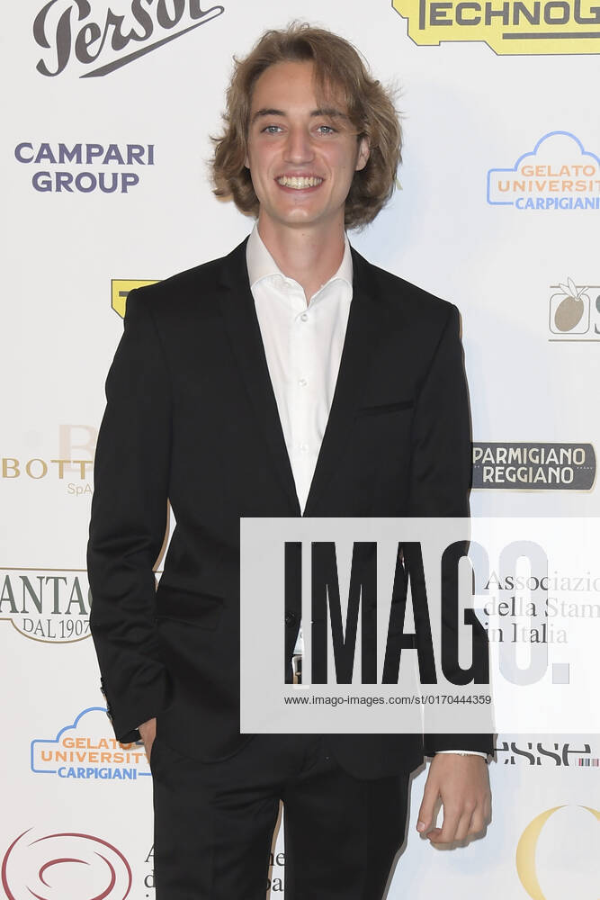 Luca Vergoni attends at the red carpet of the Globo d oro award 2022 at the Auditorium Parco Della Musica. Rome Italy - ZUMAs197 20221004_zaa_s197_394