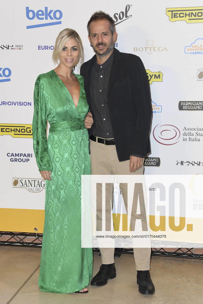 Avarello Roberta (left) and Simone Godano (right) attend at the red carpet of the Globo d oro award 2022 at the Auditorium Parco Della Musica. Rome Italy - ZUMAs197 20221004_zaa_s197_400
