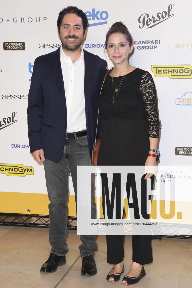 Matteo Rovere (left) and Giulia Steigerwalt (right) attend at the red carpet of the Globo d oro award 2022 at the Auditorium Parco Della Musica. Rome Italy - ZUMAs197 20221004_zaa_s197_407