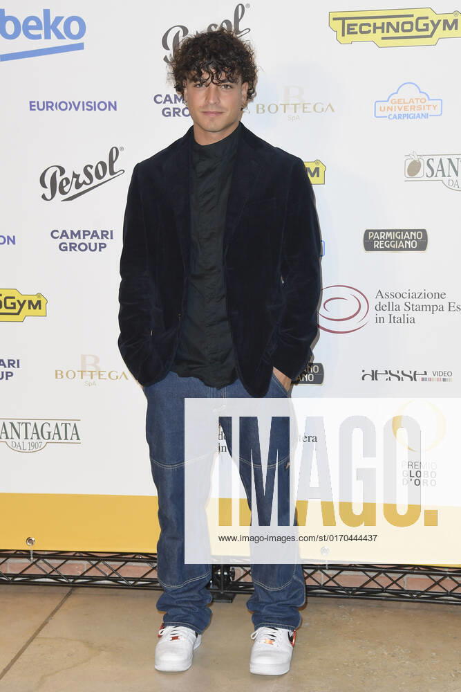 Leo Gassmann attends at the red carpet of the Globo d oro award 2022 at the Auditorium Parco Della Musica. Rome Italy - ZUMAs197 20221004_zaa_s197_427