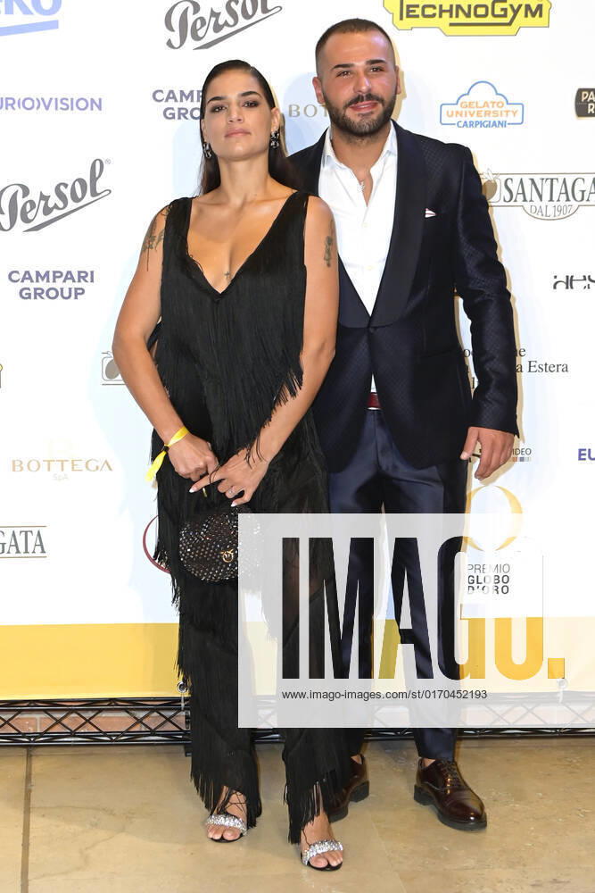Lina Siciliano und Fabio PIccolella bei der 62. Verleihung des Globo d Oro 2022 im Auditorium Parco della Musica. Rom