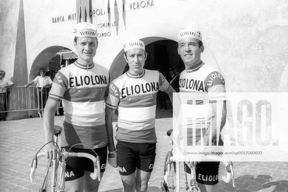 Giro d'Italia, v.li.: Siegfried Adler (BR Deutschland), Julio Jimenez (Spanien), Bettazzoli