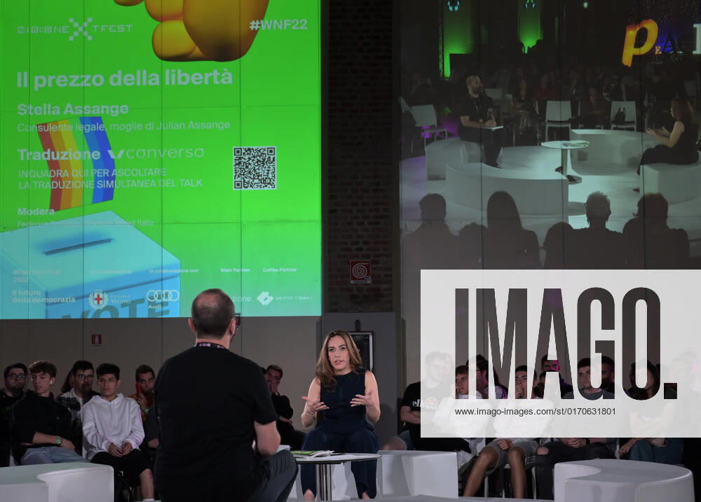 Milan, Italy Wired Next Fest 2022 Fabbrica del Vapore guest Stella Assange wife of the founder of WikiLeaks on the theme The Future of Democracy In the picture: Stella Assange